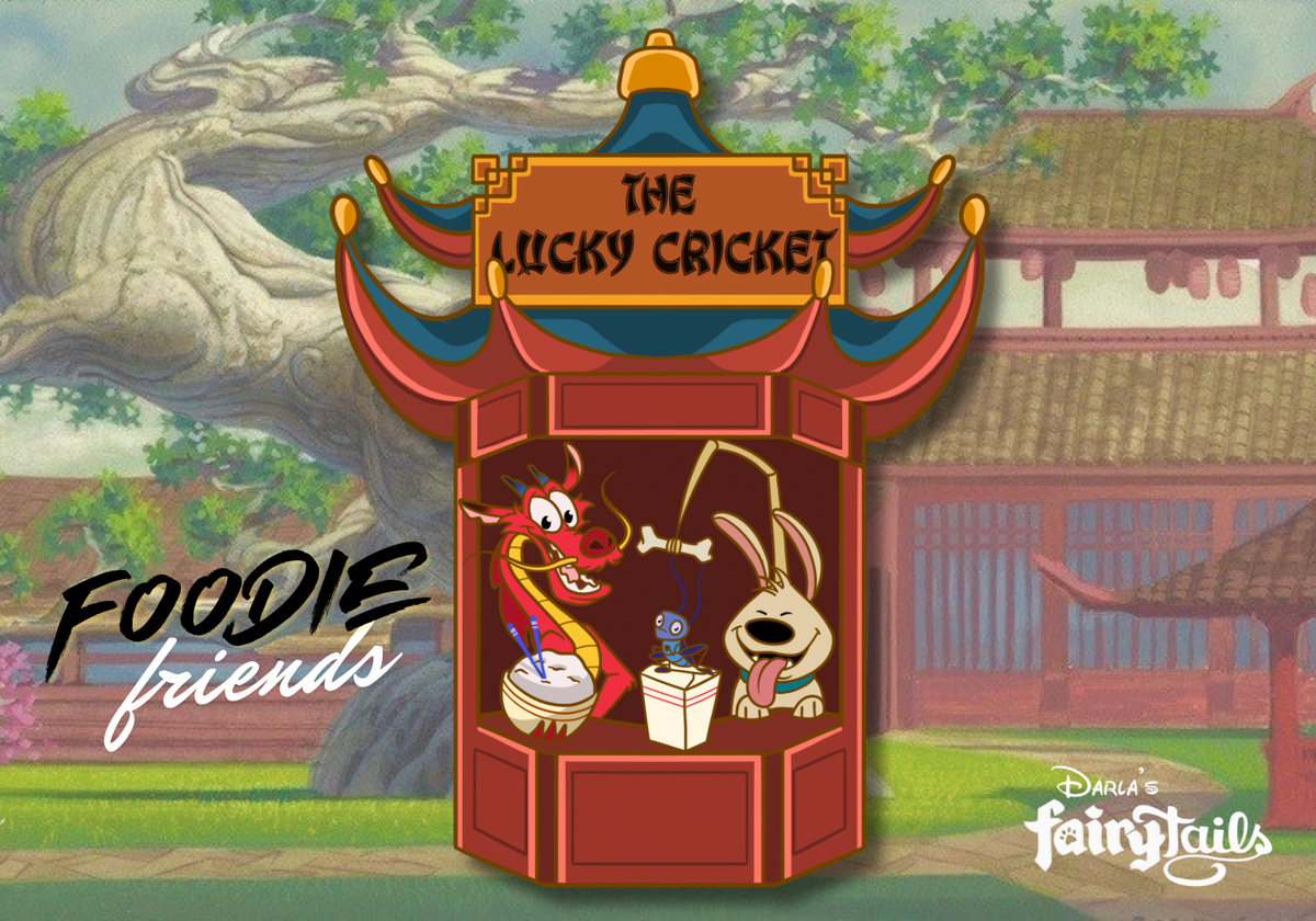 PRESALE - Foodie Friends “The Lucky Cricket" Disney Mushu & Little Brother Fantasy Pin