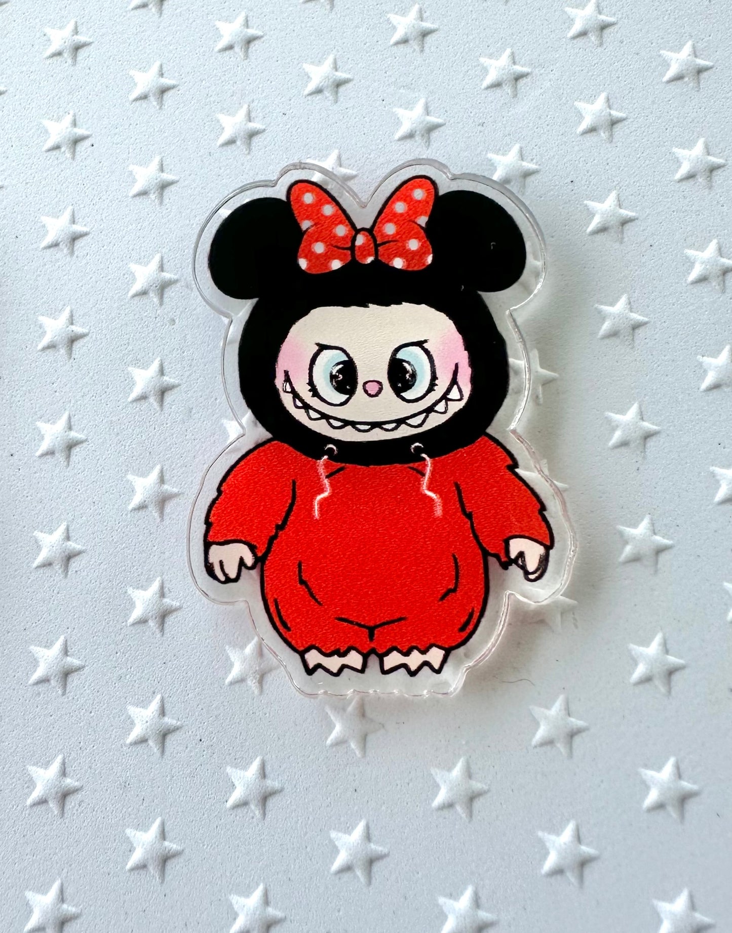 Labubu dressed as Fab 5 Characters Acrylic Pin