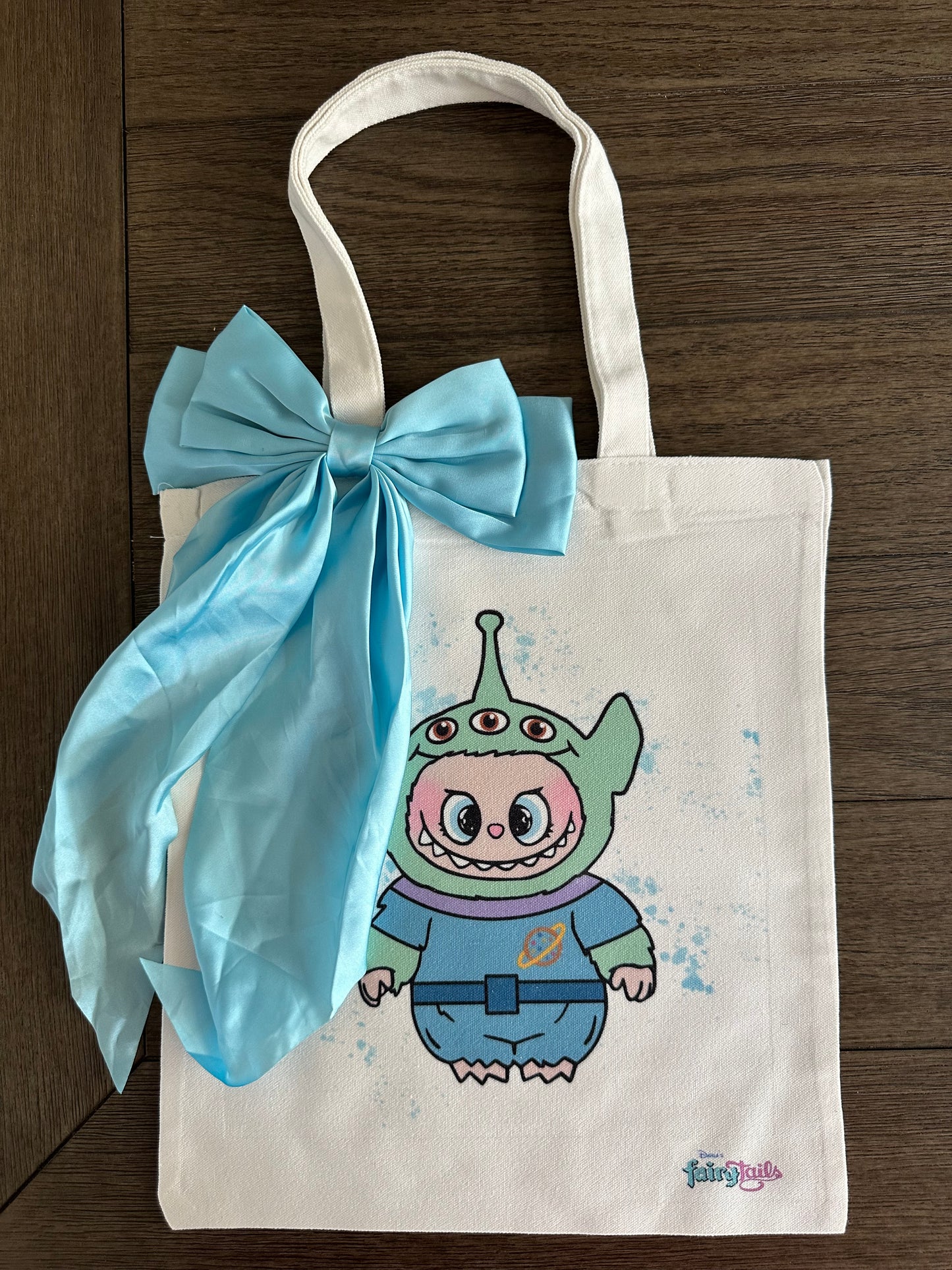 Labubu as Alien Canvas Tote Bag