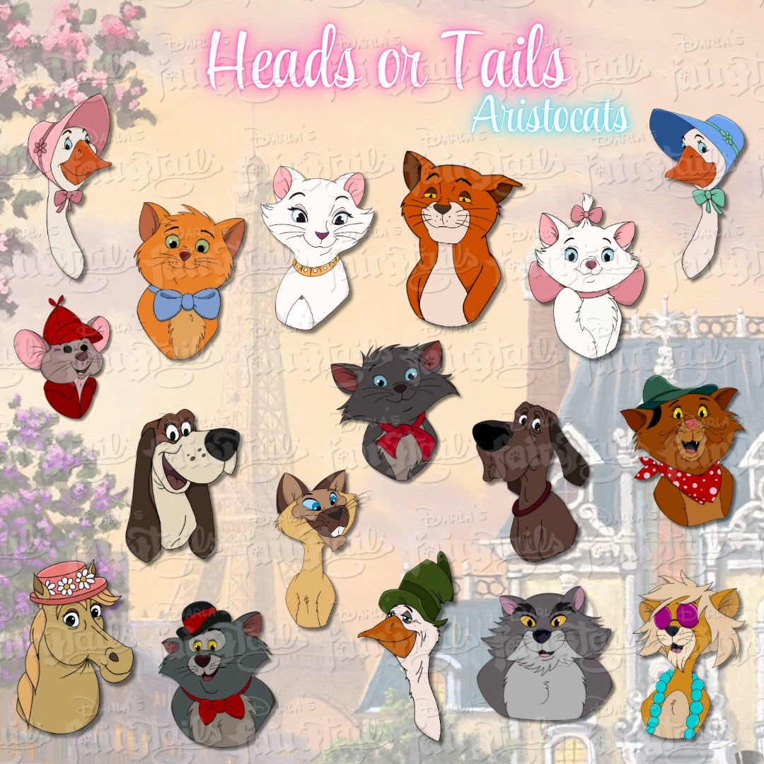 PRESALE - Heads or Tails Disney Aristocats Fantasy Pins