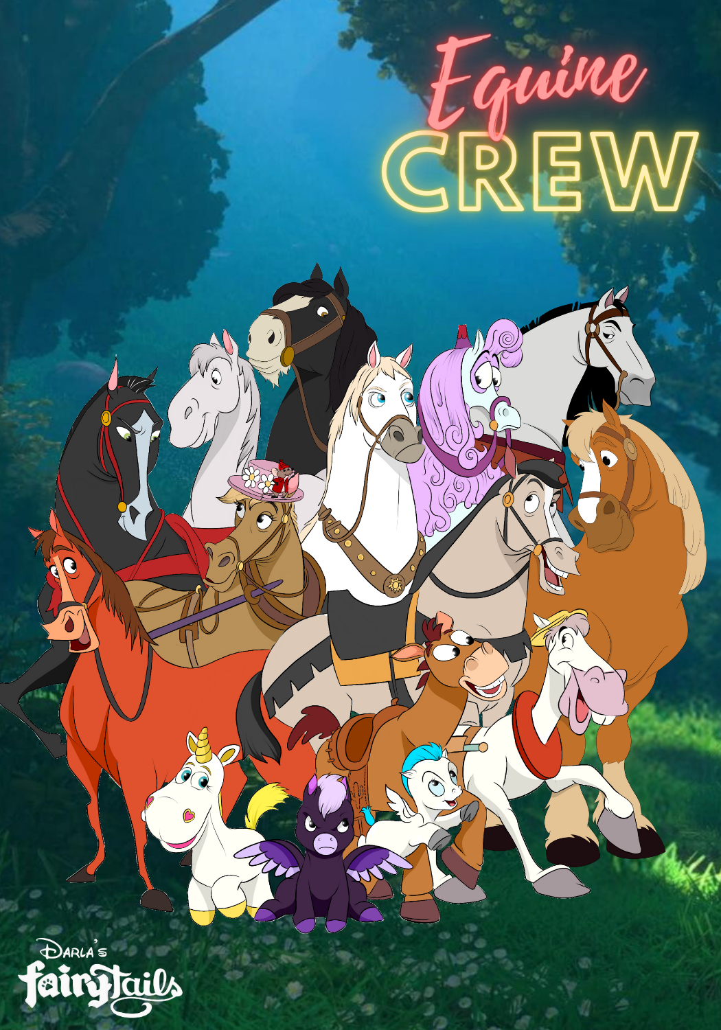 (PRESALE) - Equine Crew LE60 Jumbo Disney Horses Fantasy Pin