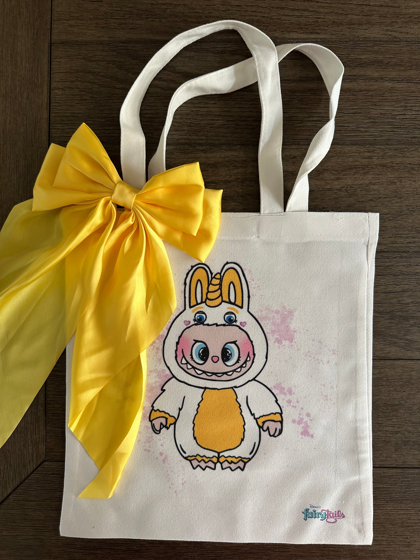 Labubu as Buttercup Canvas Tote Bag
