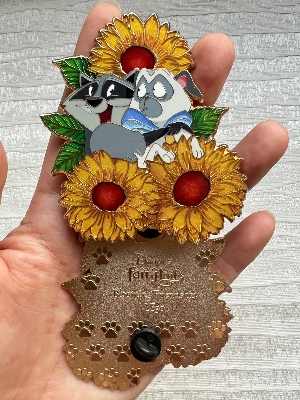 “Blooming Friendship" Meeko & Percy Fantasy Pin