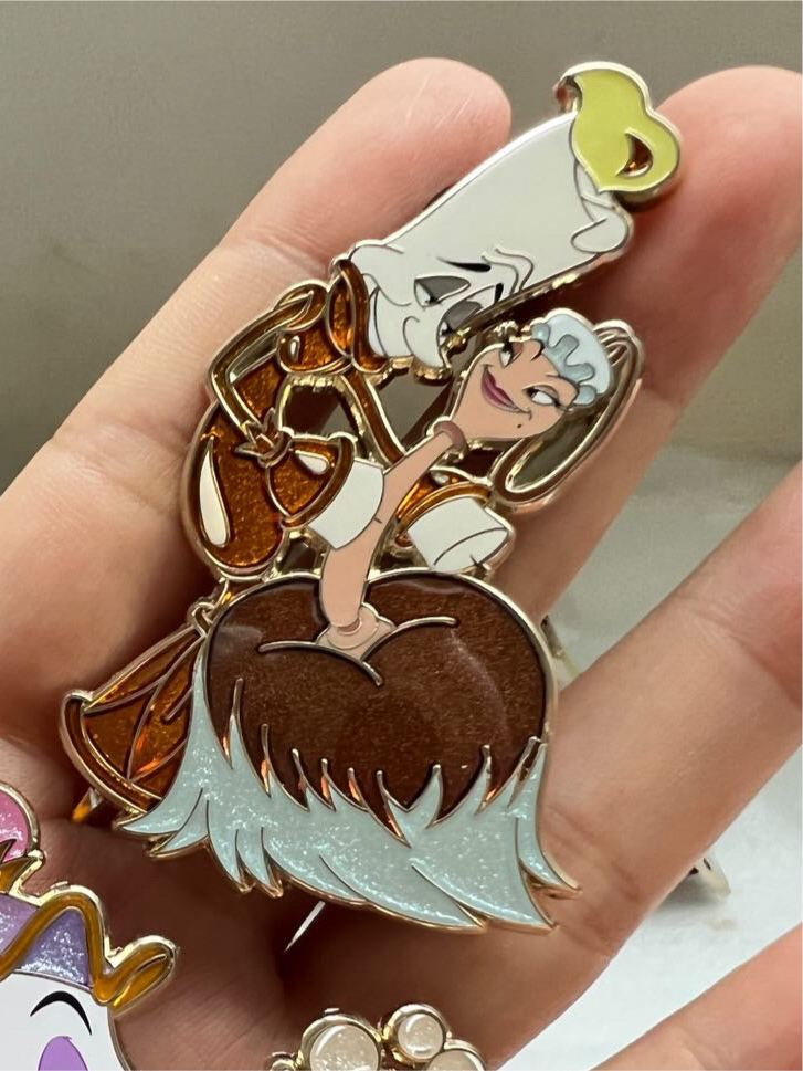 “Candlelight Whispers” Lumiere & Plumette Fantasy Pin