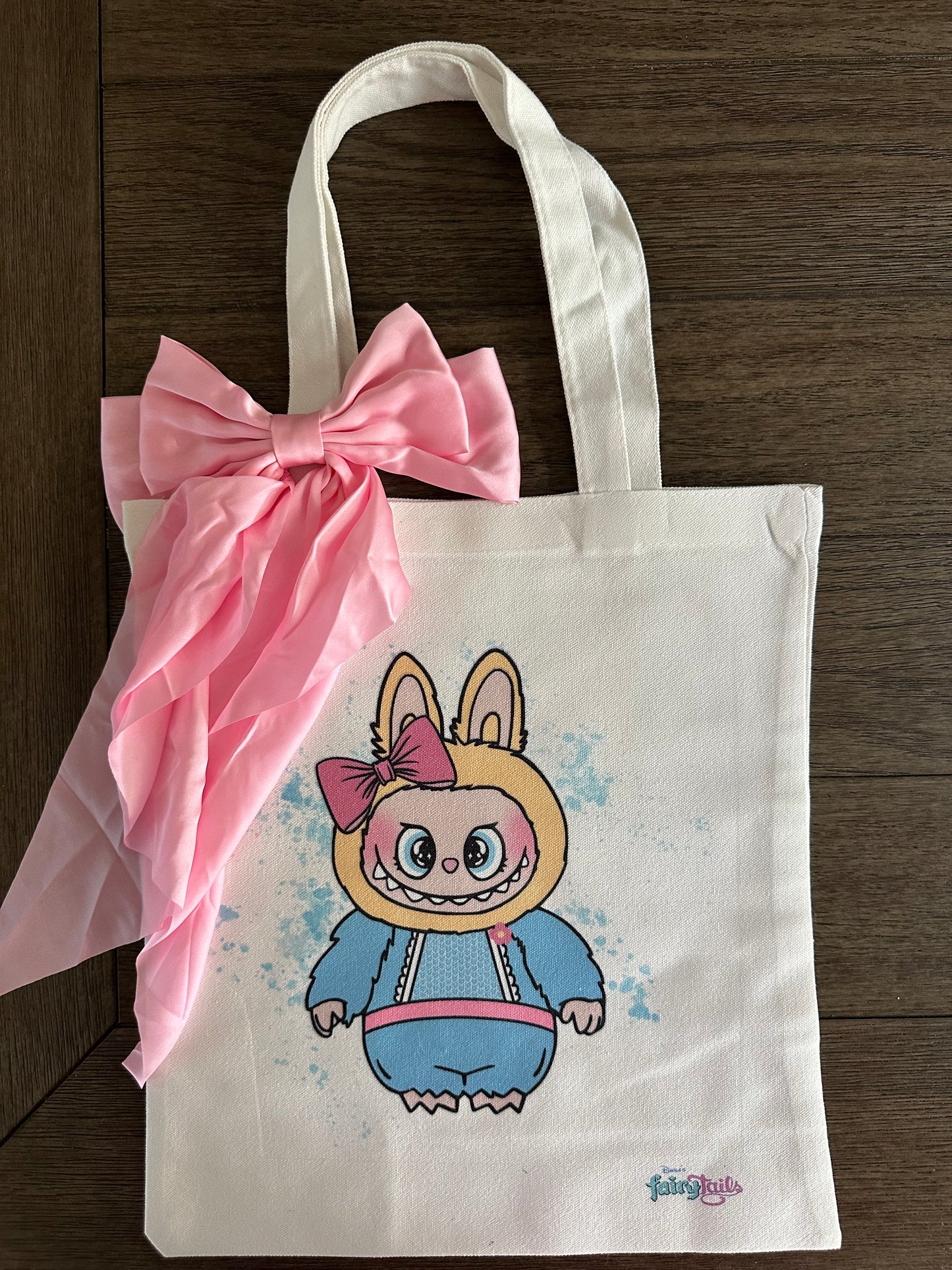 Labubu as Little Bo Peep Canvas Tote Bag