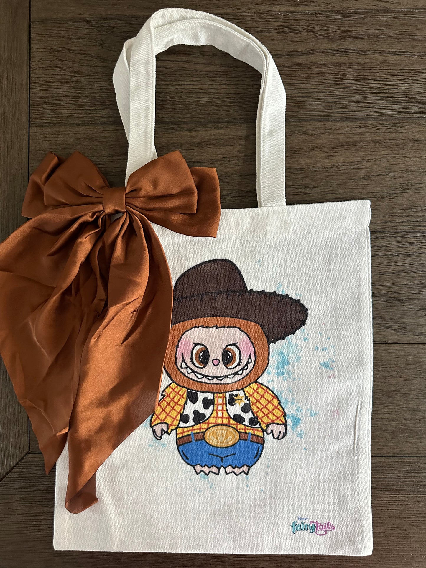 Labubu as Woody Canvas Tote Bag
