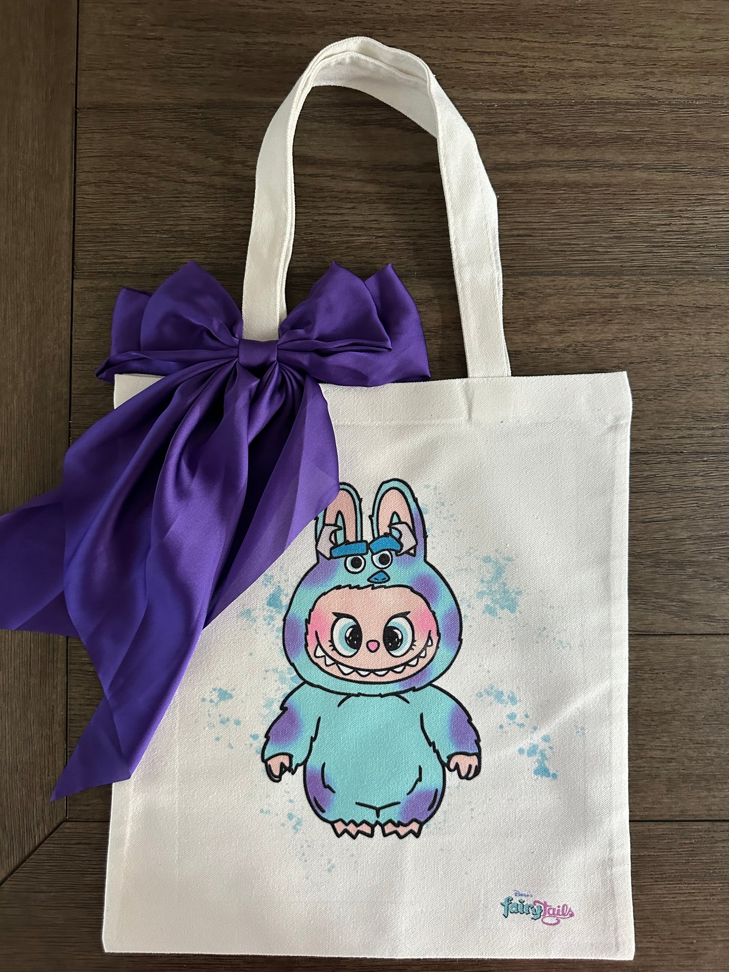 Labubu as Sulley Canvas Tote Bag