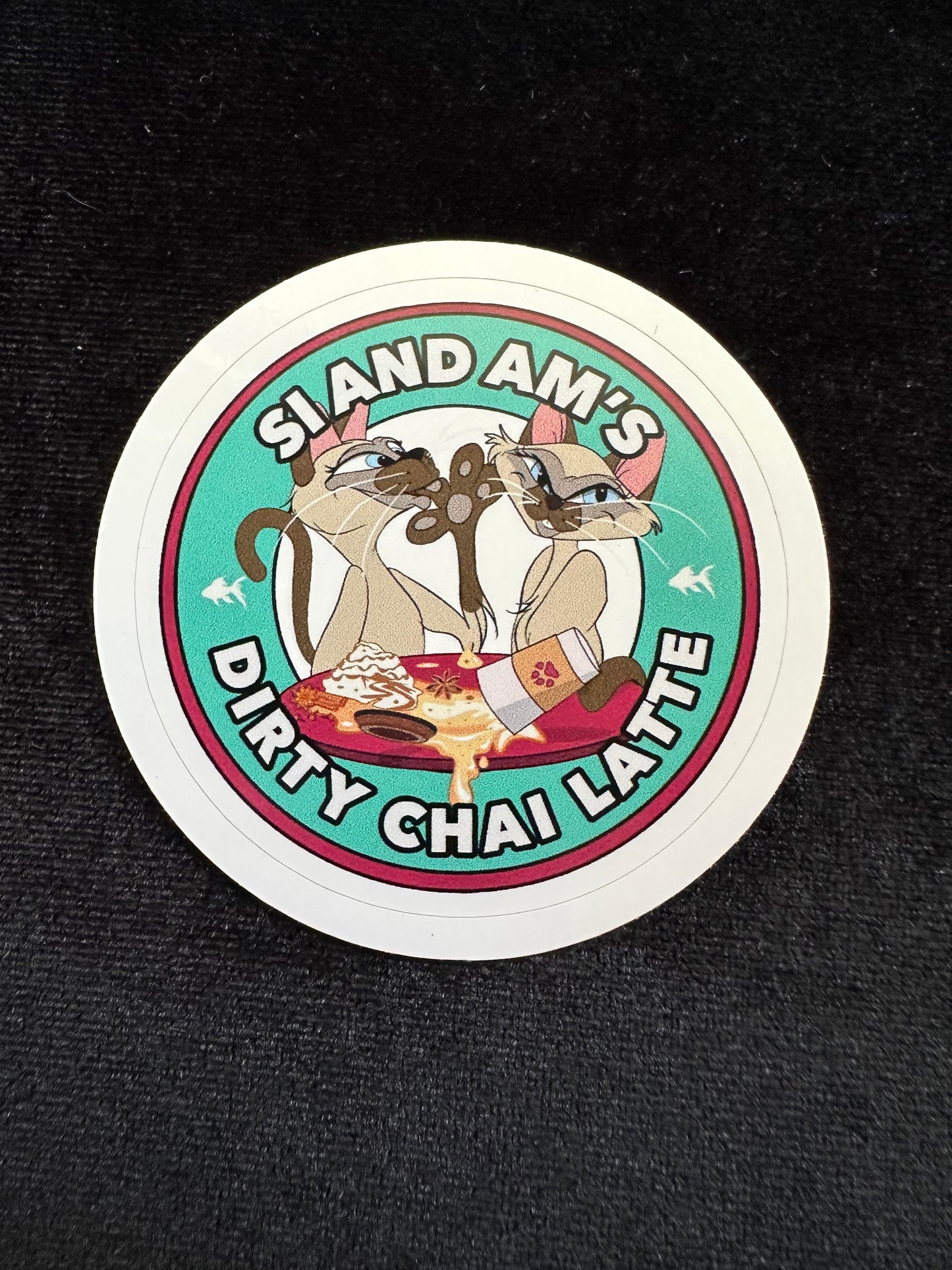 Si and Am’s Dirty Chai Latte Sticker