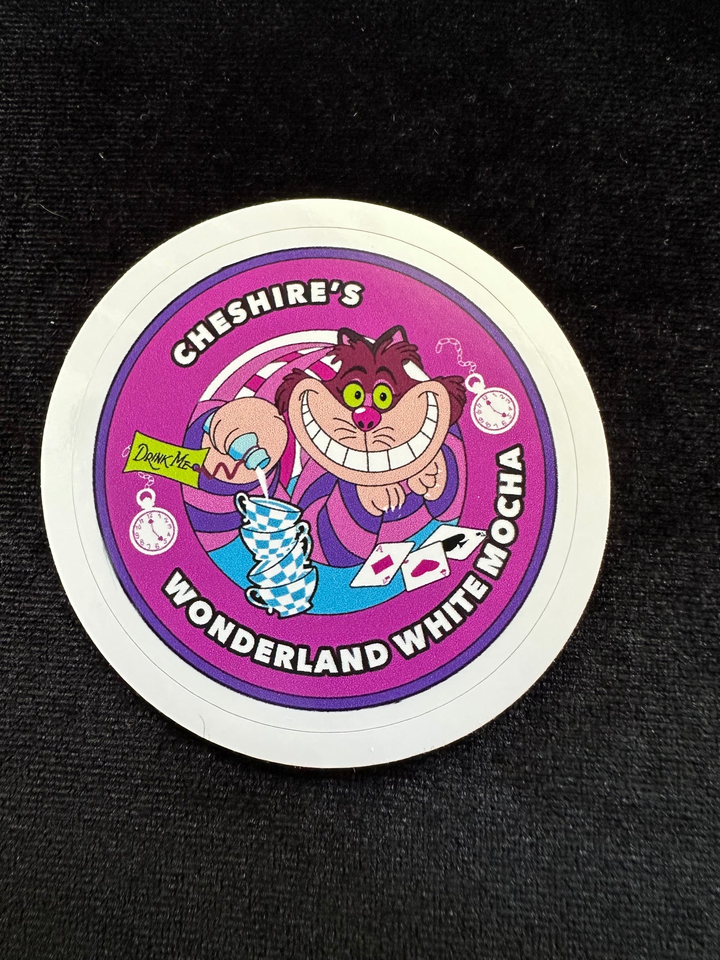 Cheshire’s Wonderland White Mocha Sticker