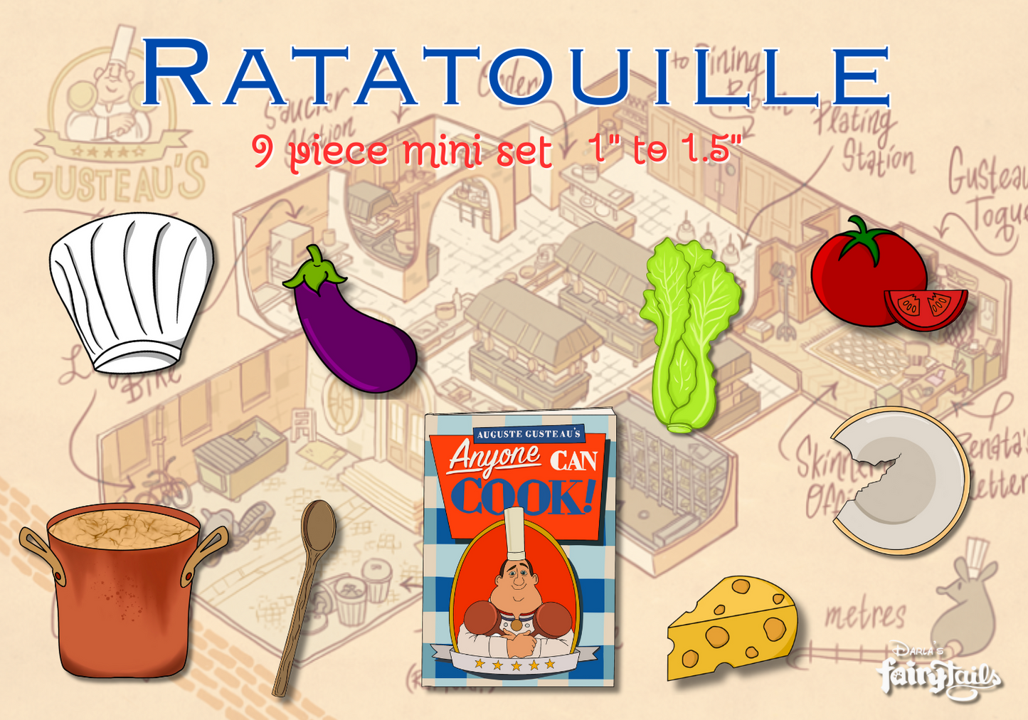 Ratatouille Mini Fantasy Pins