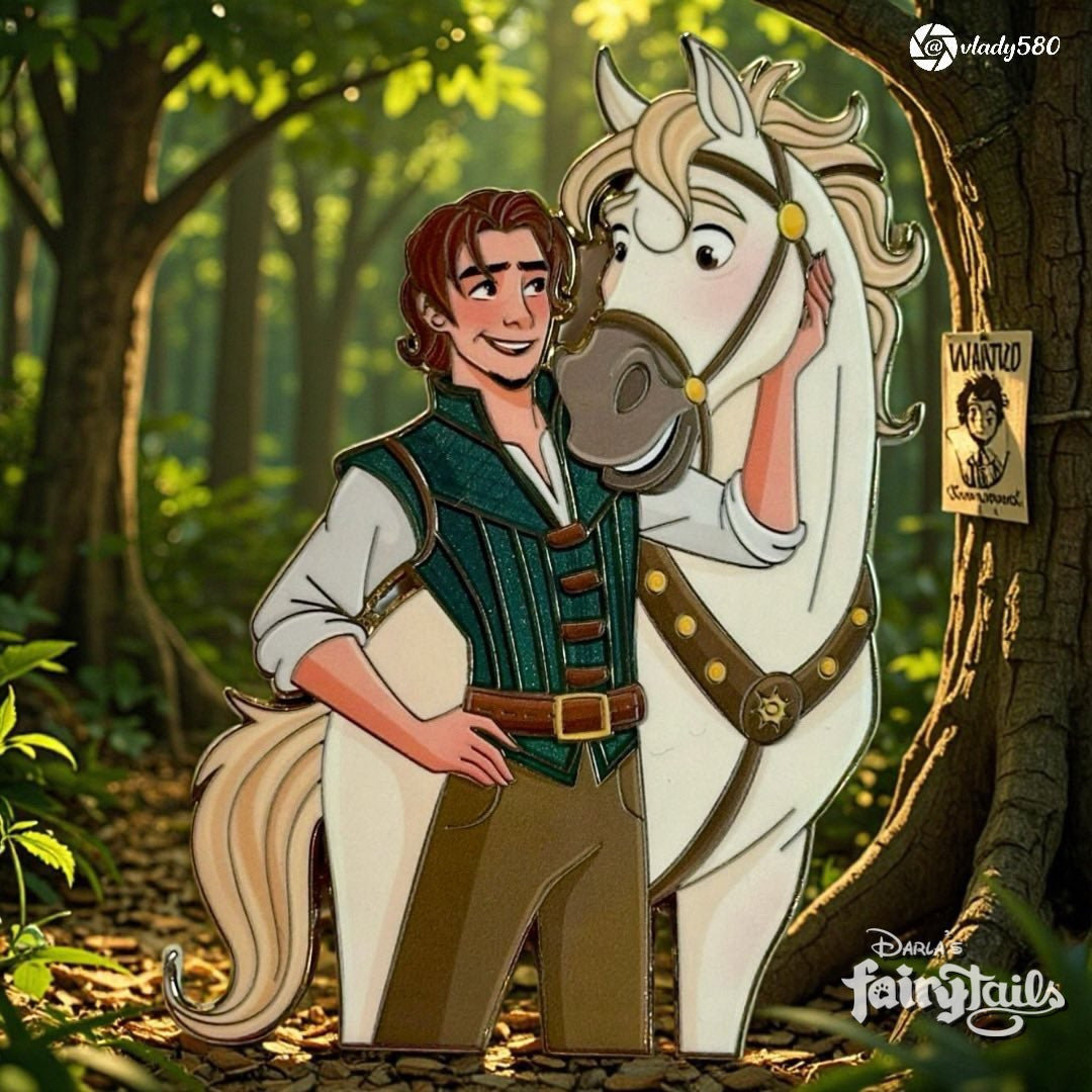 "Love Tails" Flynn & Maximus Fantasy Pin