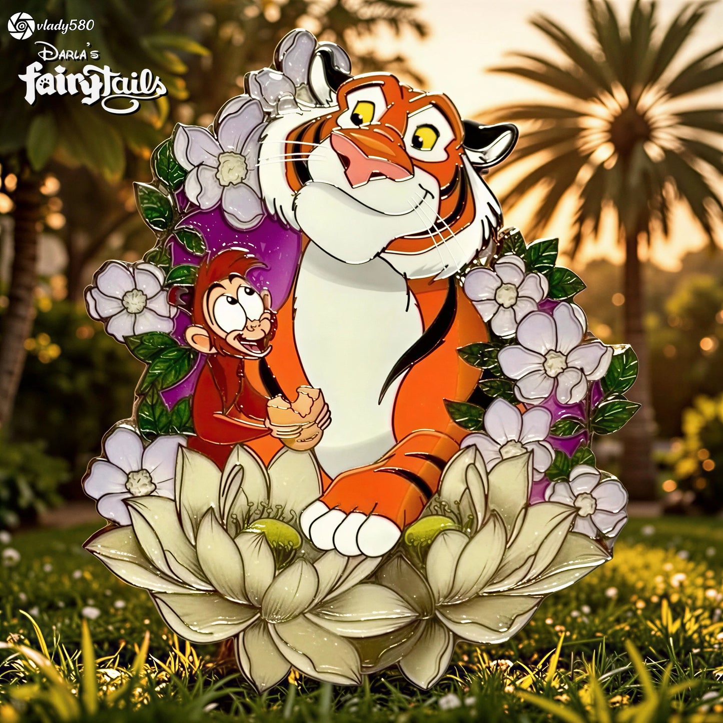 “Blooming Friendship" Raja & Abu Fantasy Pin
