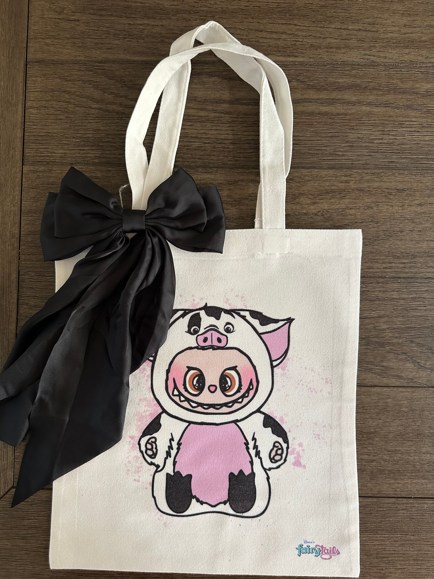 Labubu as Pua Canvas Tote Bag