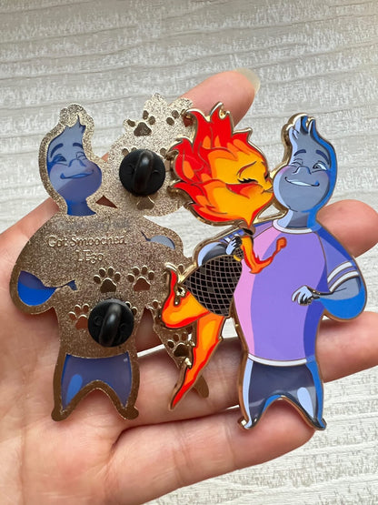 "Got Smooched" Elemental Fantasy Pin