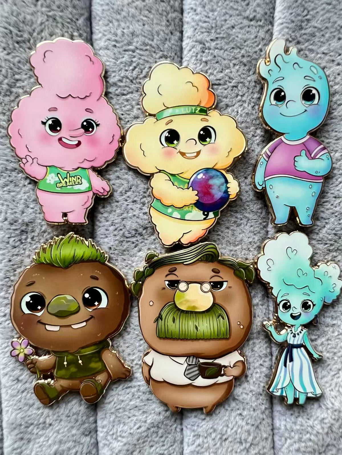 Elemental Chibi Fantasy Pins