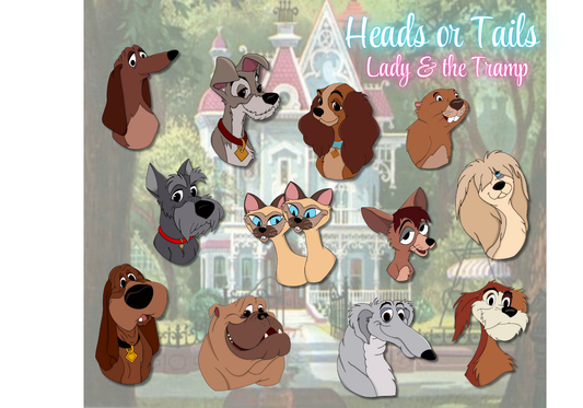 Heads or Tails Lady & The Tramp Fantasy Pins