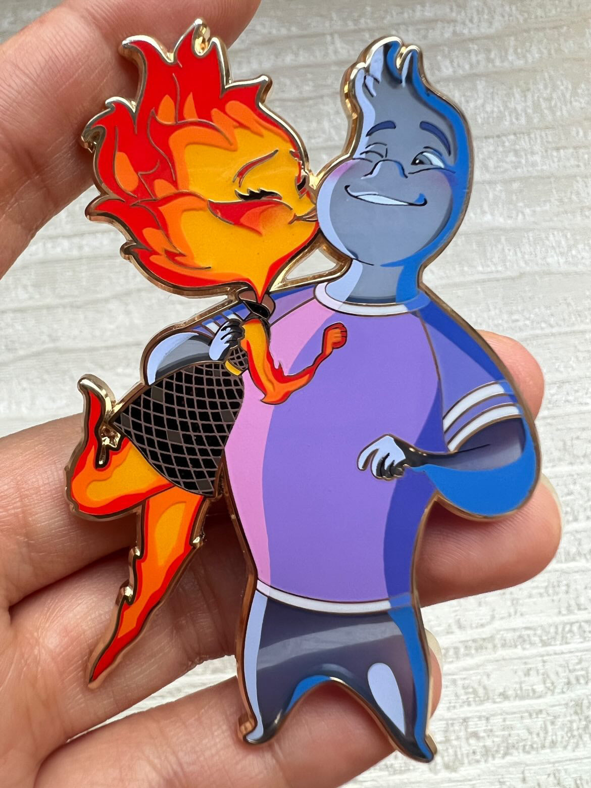 "Got Smooched" Elemental Fantasy Pin