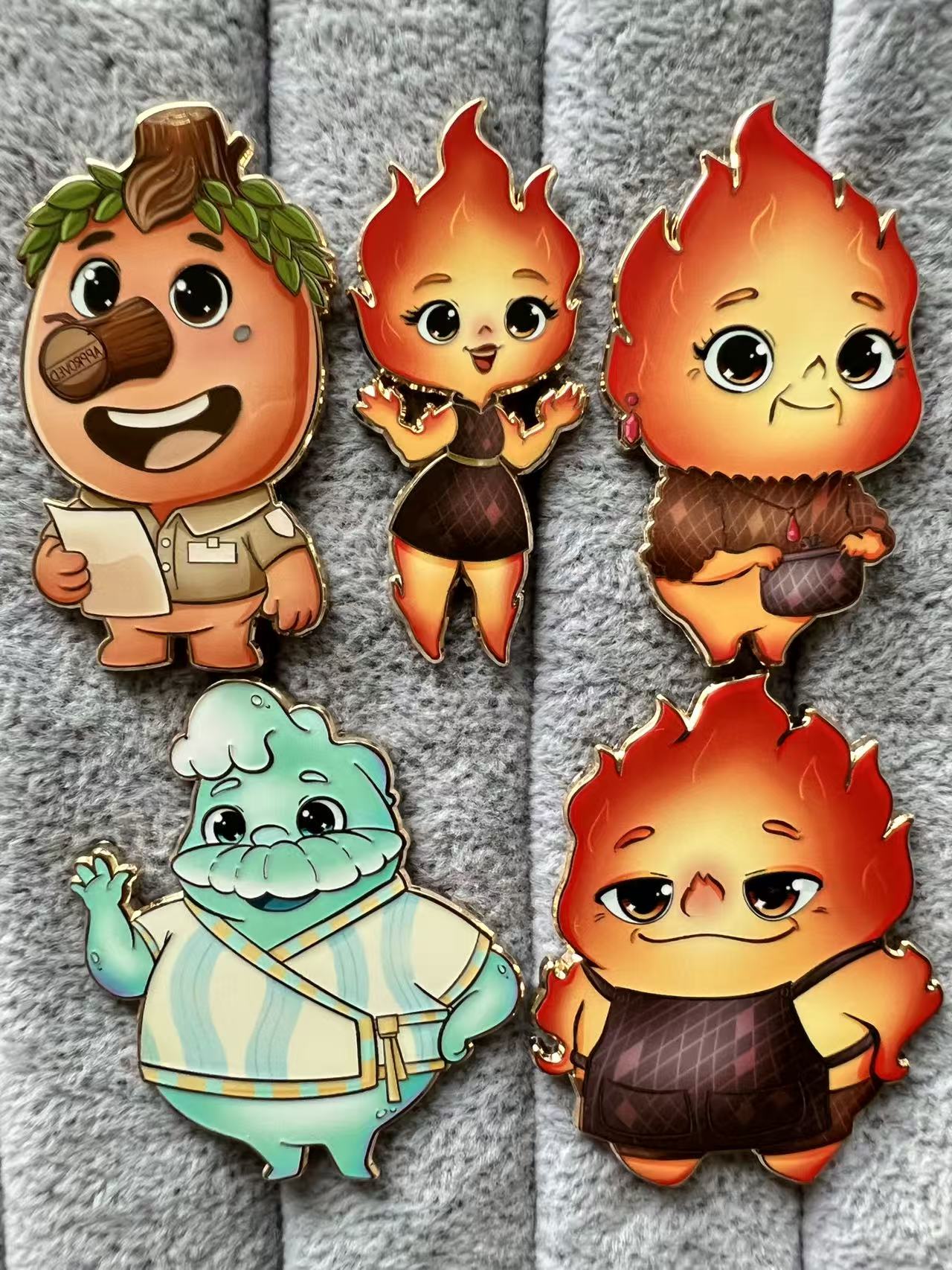 Elemental Chibi Fantasy Pins