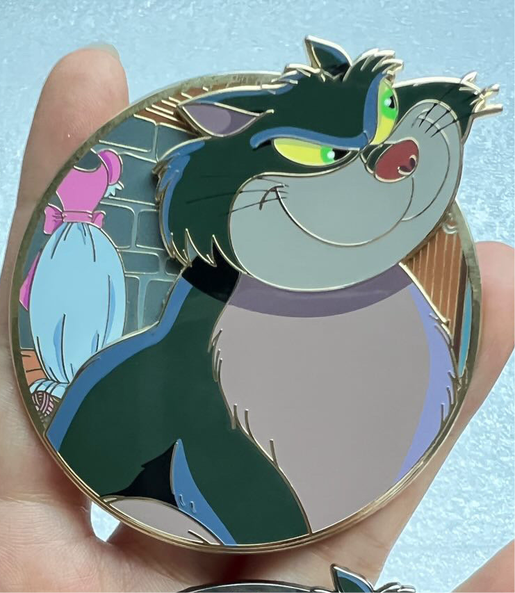 Cinderellas Lucifer Profile "Enchanted Expressions" Magical Fantasy Pin