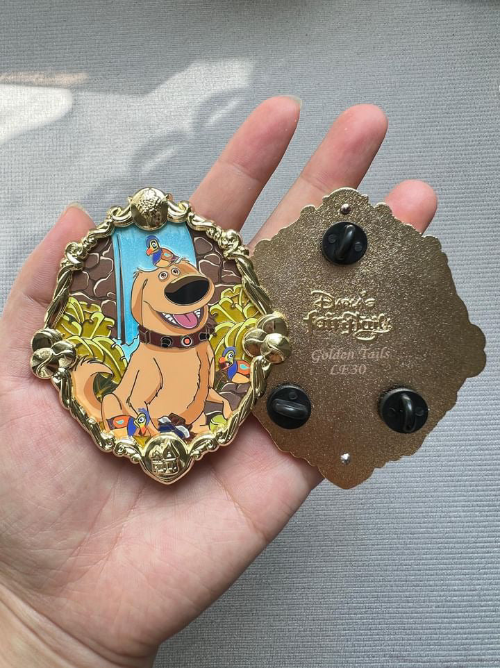 Golden Tails Dug LE30 Disney Fantasy Pin