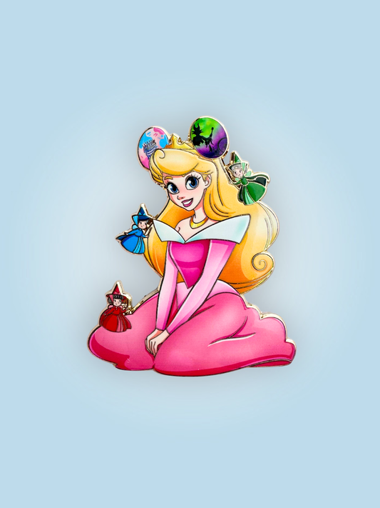 "We're All Ears" Aurora (Pink Dress) Fantasy Pin