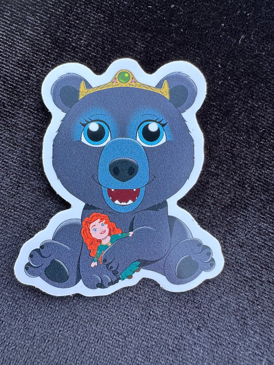 Cuddle Critters Brave Mama Bear Sticker