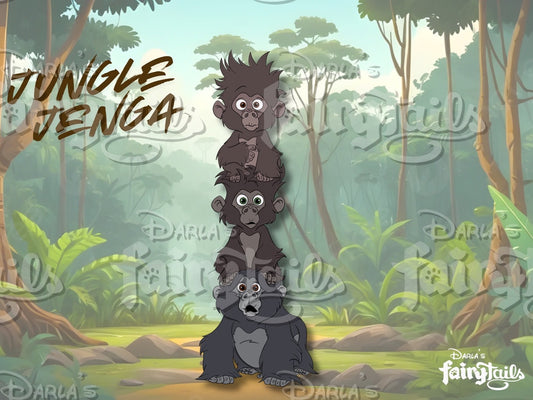 PRESALE -“Jungle Jenga” Tarzan baby gorillas Fantasy Pin