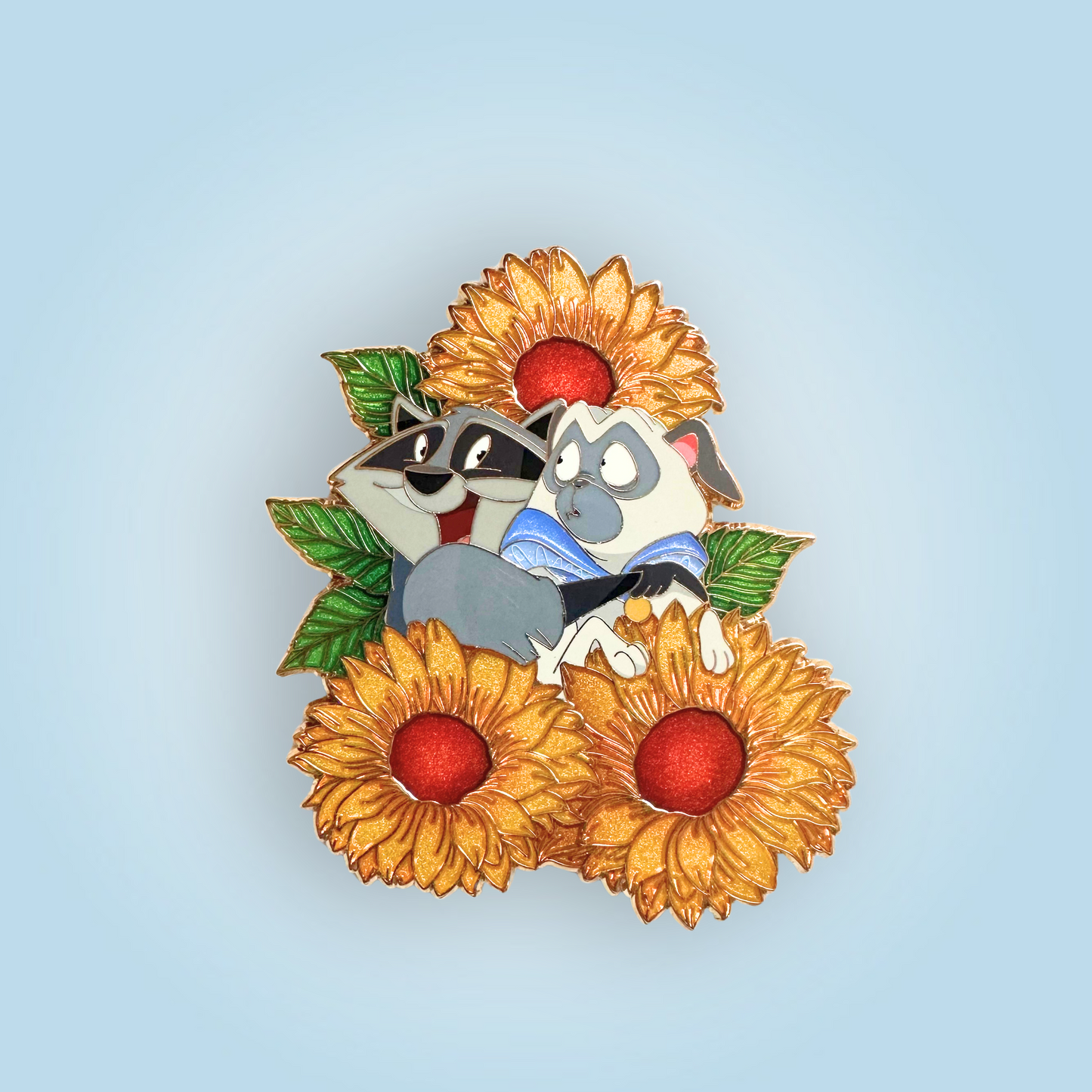 “Blooming Friendship" Meeko & Percy Fantasy Pin