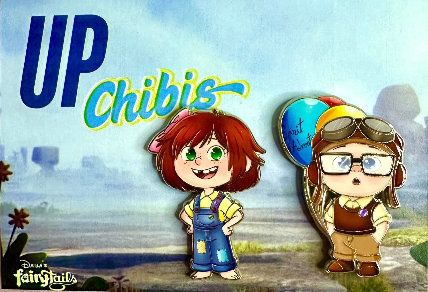 Up Chibi Series 3 Young Carl & Ellie Fantasy Pins