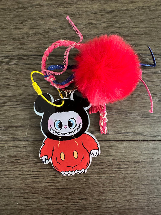 Labubu as Mickey Acrylic Bag Tag