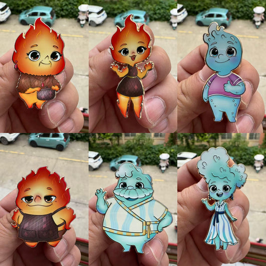 Elemental Chibi Fantasy Pins