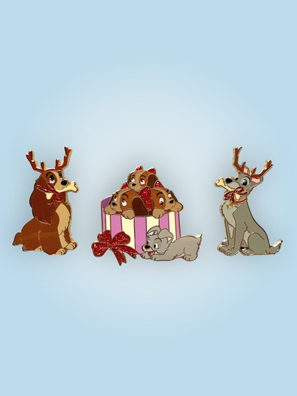 Disney Lady and the Tramp  "Deck the Paws" Fantasy Pin