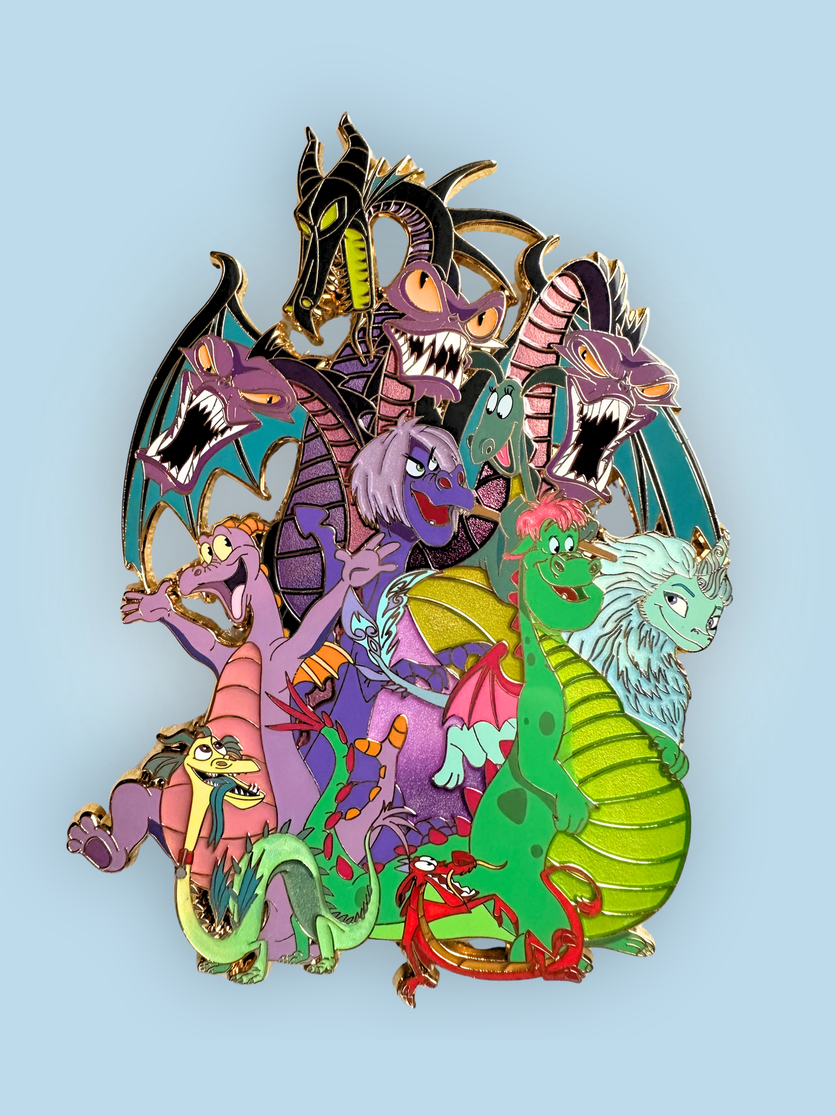 PRESALE REMAKE - Dragon Crew LE60 Jumbo Disney Dragons Fantasy Pin