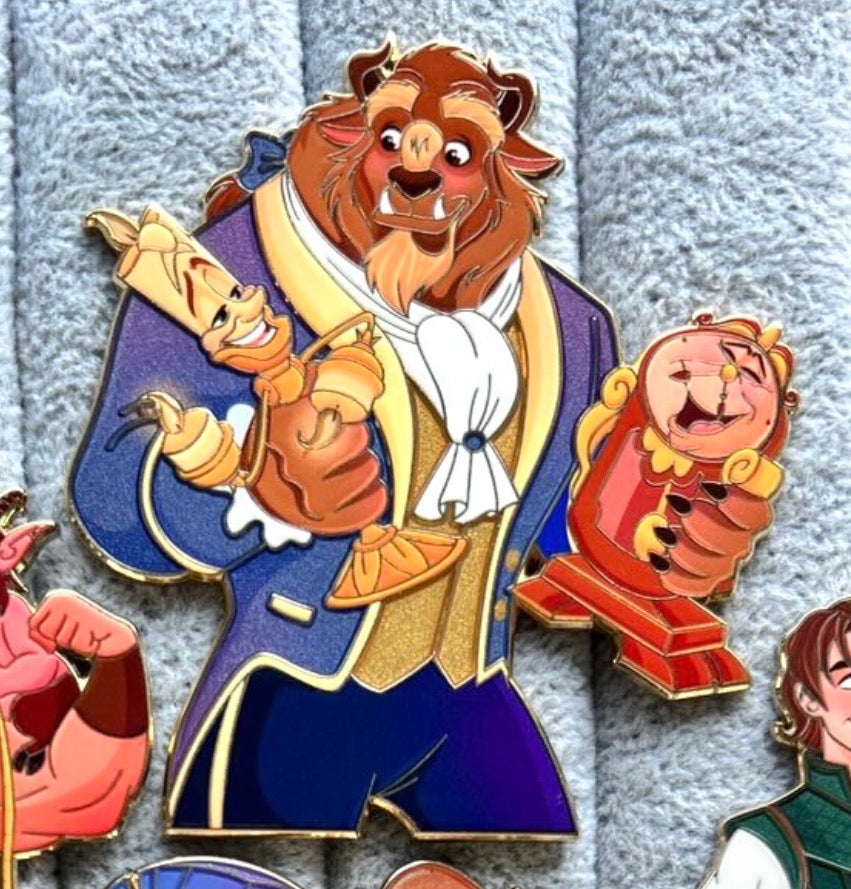 “Love Tails" Beast, Lumiere & Cogsworth Fantasy Pin