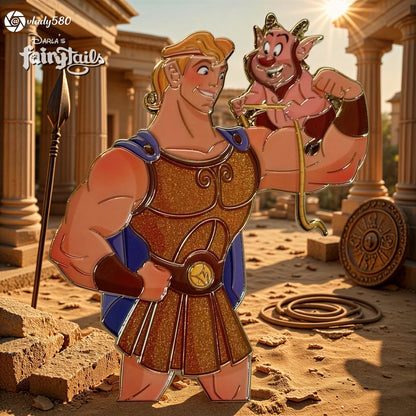 “Love Tails" Hercules & Phil Fantasy Pin
