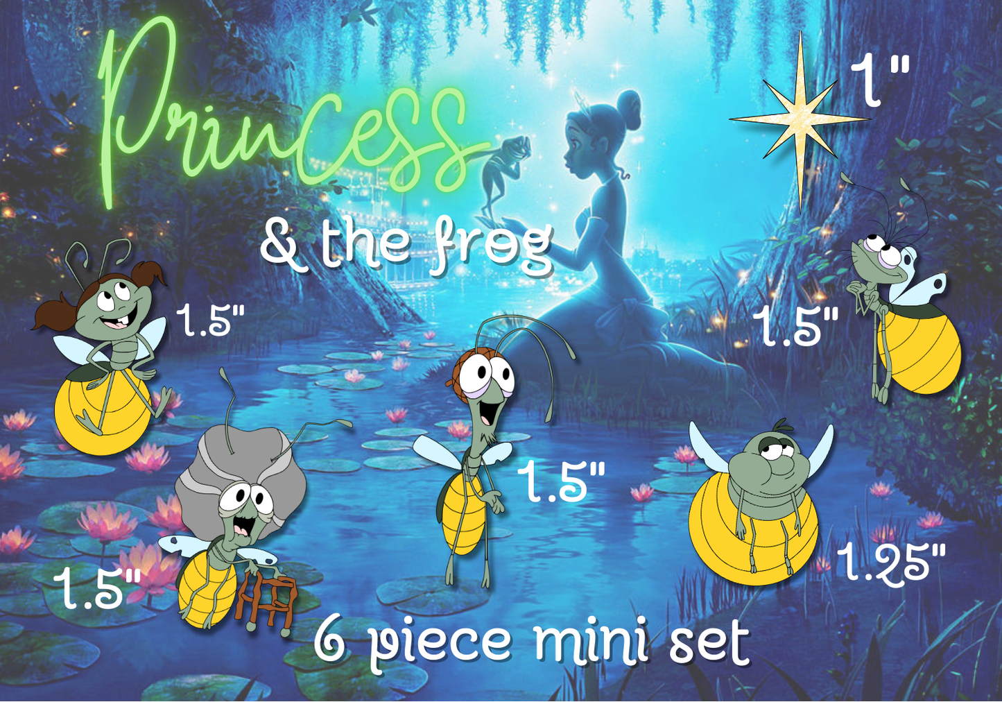 Disney Princess & The Frog Mini Fantasy Pins