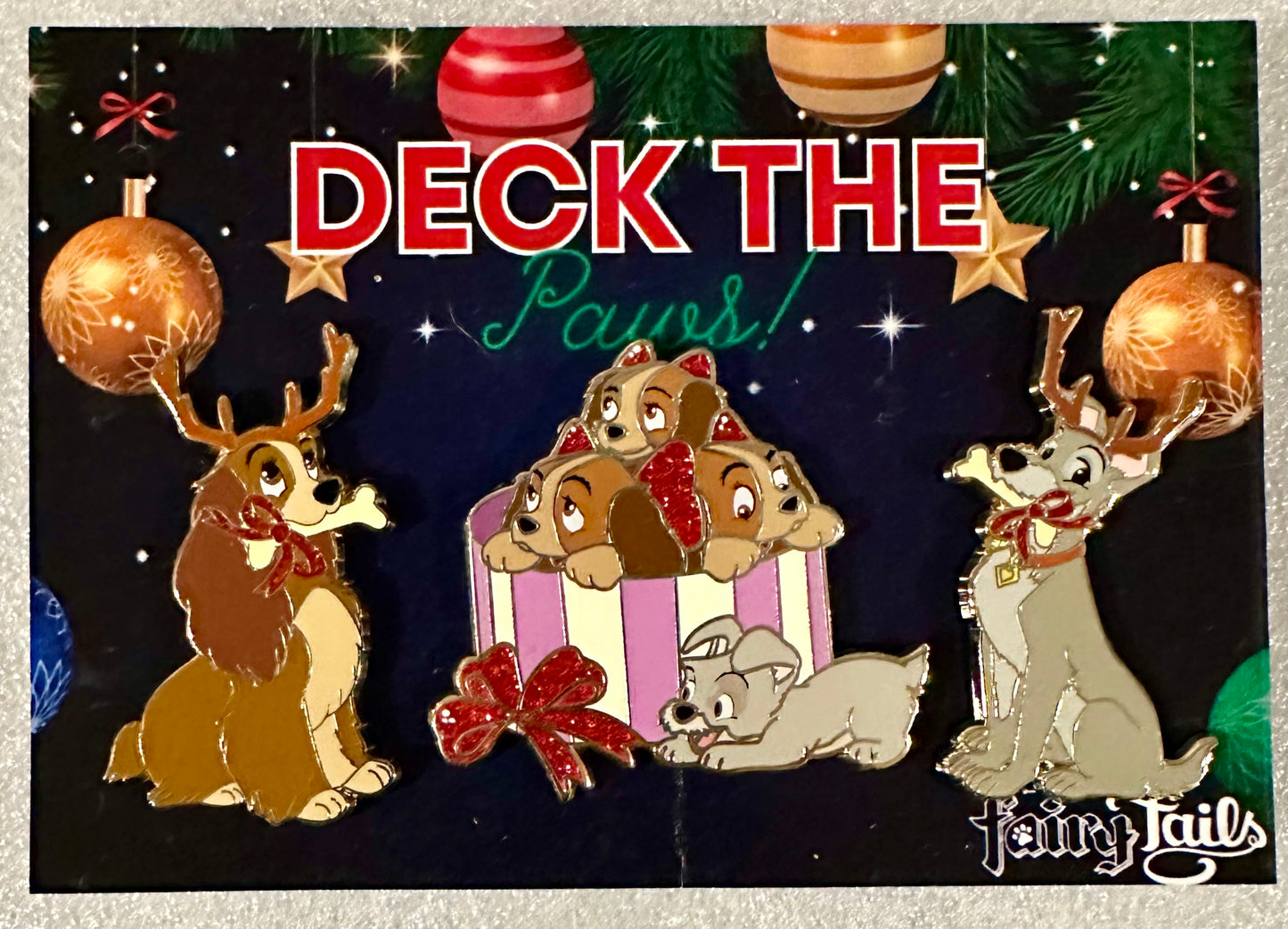 Disney Lady and the Tramp  "Deck the Paws" Fantasy Pin