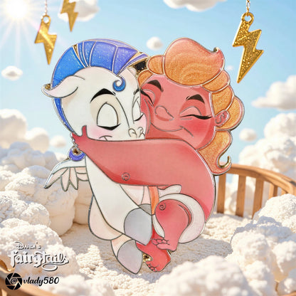 "Love Tails" Baby Hercules & Pegasus Fantasy Pin