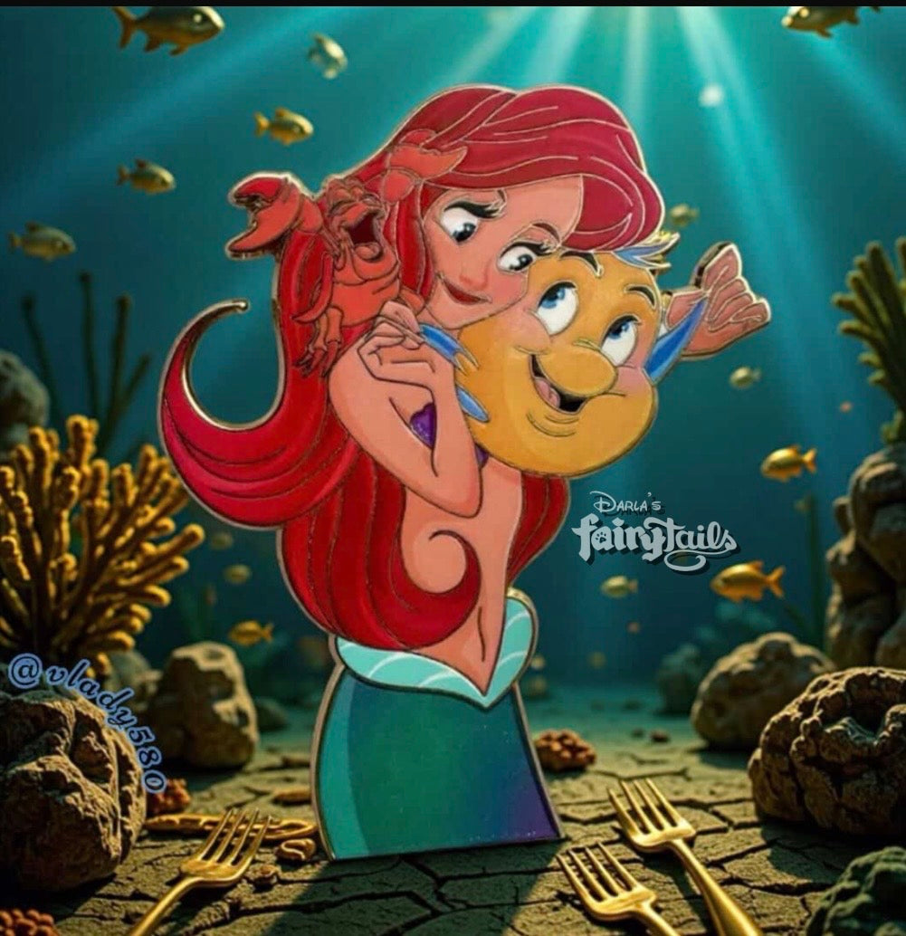 Love Tails Ariel, Flounder & Sebastian Fantasy Pin