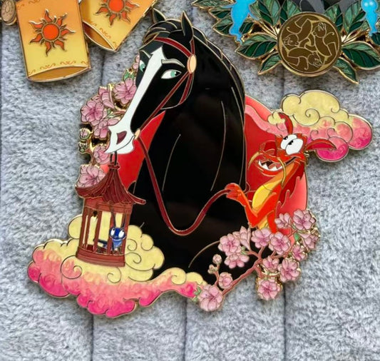“Charmed Steeds” Khan, Mushu & Cri-kee fantasy Pin