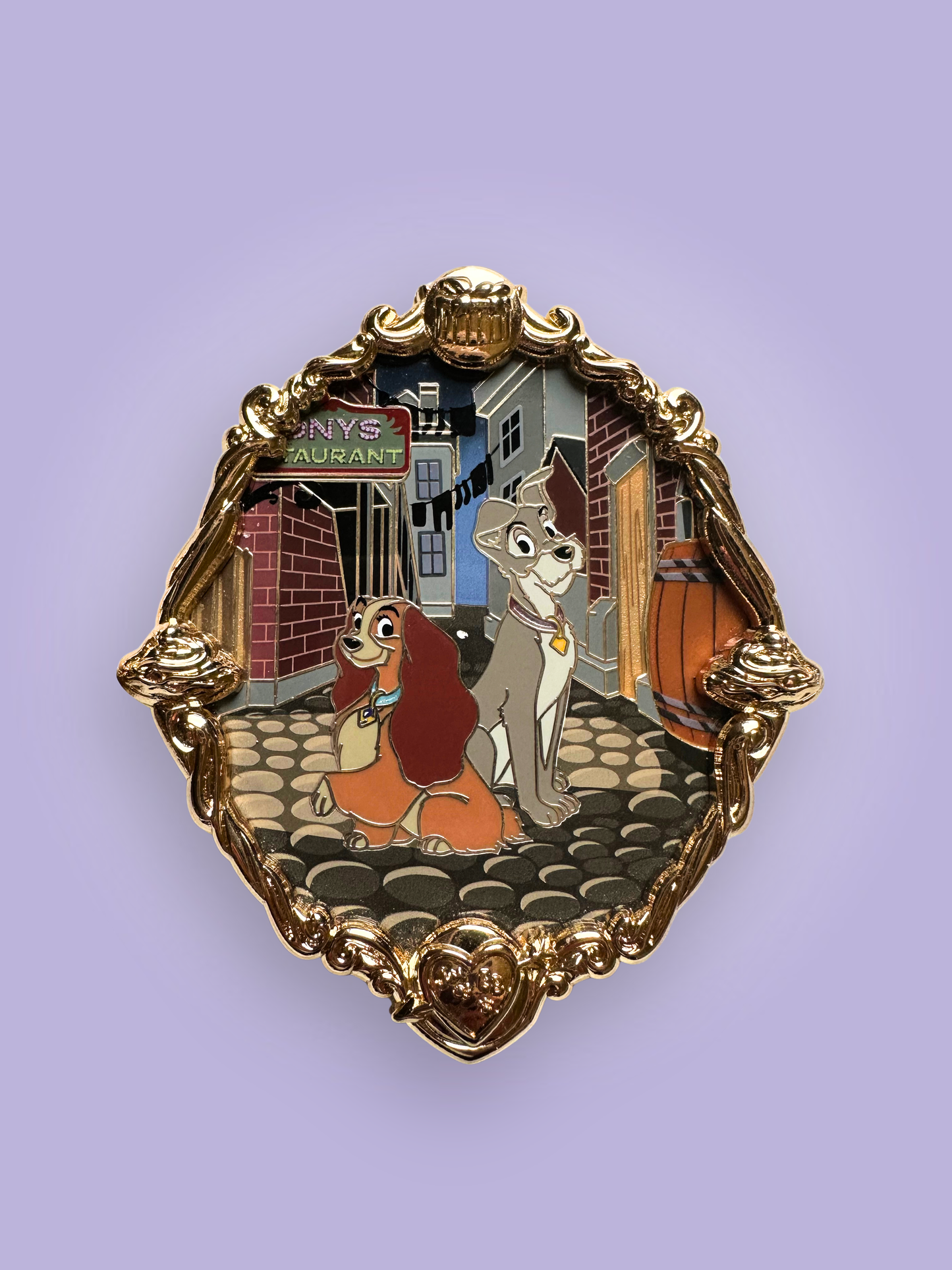 Golden Tails Lady & the Tramp LE30 Disney Fantasy Pin