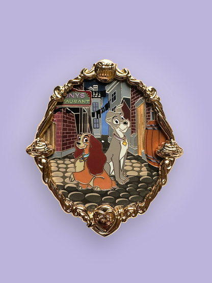 Golden Tails Lady & the Tramp LE30 Disney Fantasy Pin