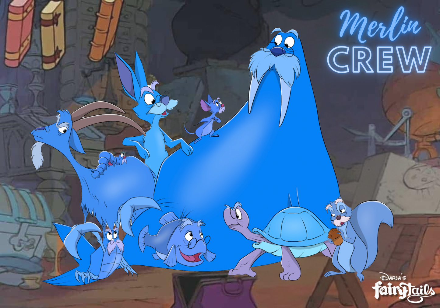 PRESALE - Merlin Crew LE60 Jumbo Disney The Sword and the Stone Fantasy Pin