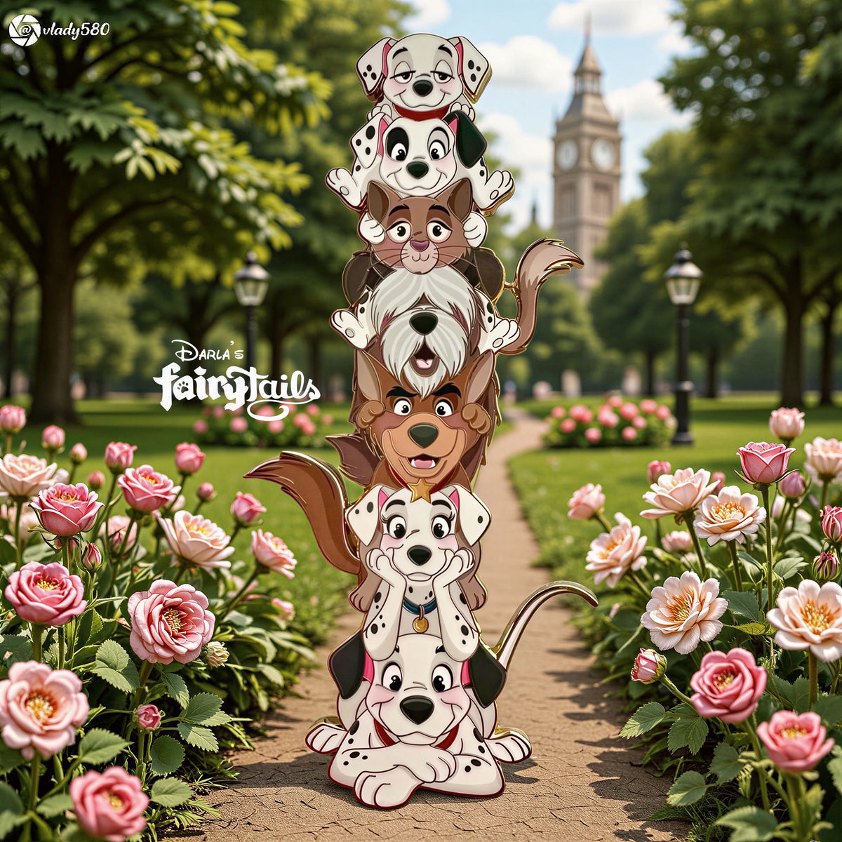 “Totem Tails” 101 Dalmatians Fantasy Pin
