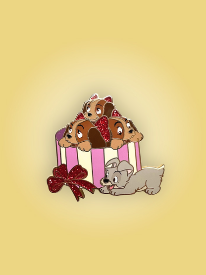 Disney Lady and the Tramp  "Deck the Paws" Fantasy Pin