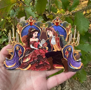 Royal Line Pin - "Beauty and the Beast" LE40 Fantasy Pin by The Pin Coop