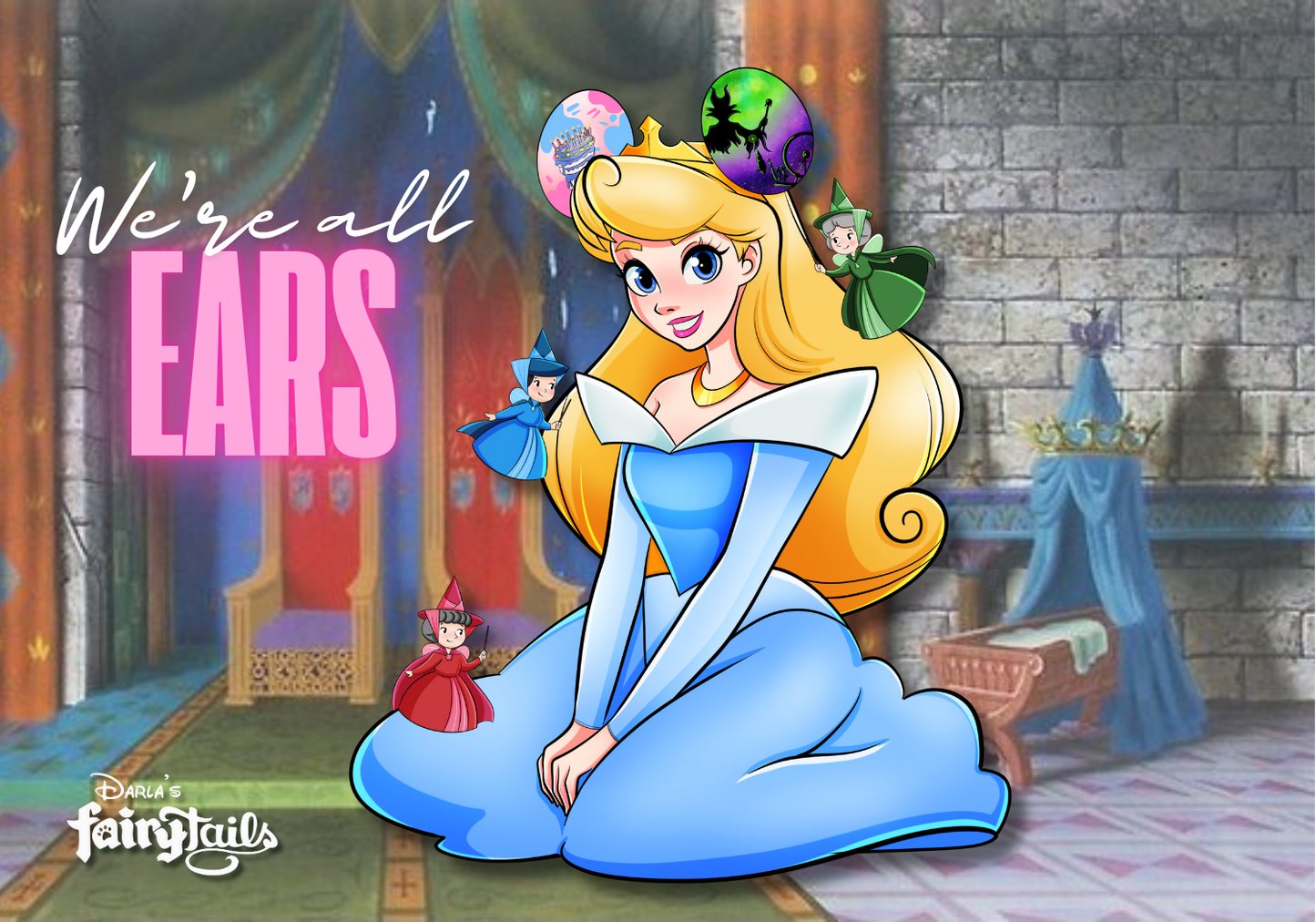 PRESALE - "We're All Ears" Aurora (Blue Dress) Fantasy Pin