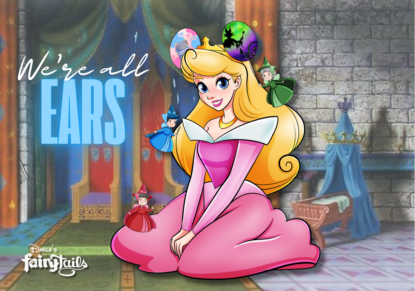 PRESALE - "We're All Ears" Aurora (Pink Dress) Fantasy Pin
