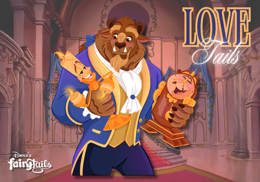 PRESALE - "Love Tails" Beast, Lumiere & Cogsworth Fantasy Pin