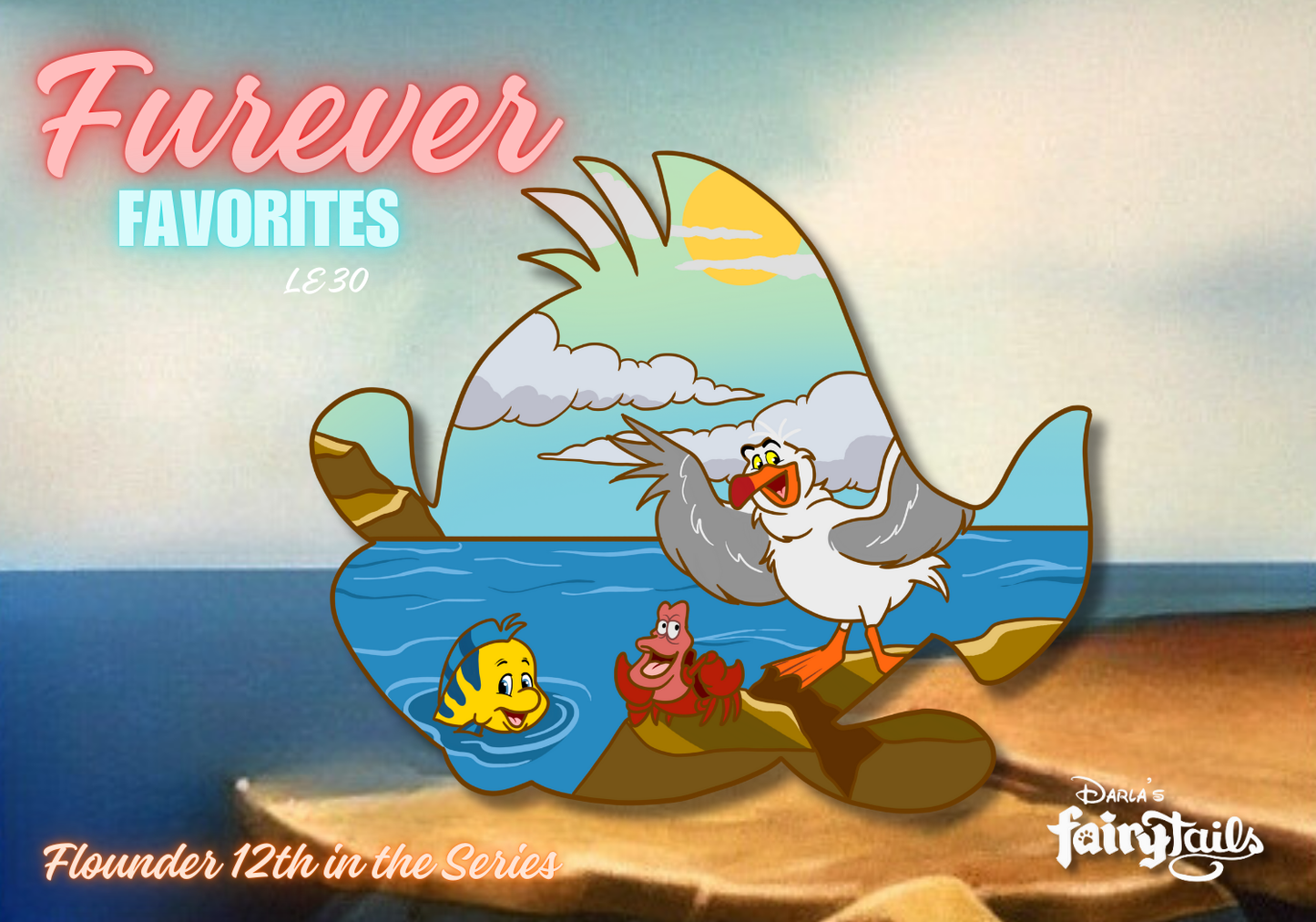 PRESALE - Disney Flounder "Furever Favorites" Fantasy Pin